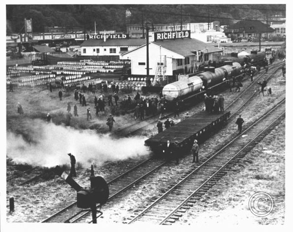 Police Dispersing Longshore Pickets At Smith Cove - 1934 Strike 