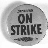  ILWU Strike button, 1971