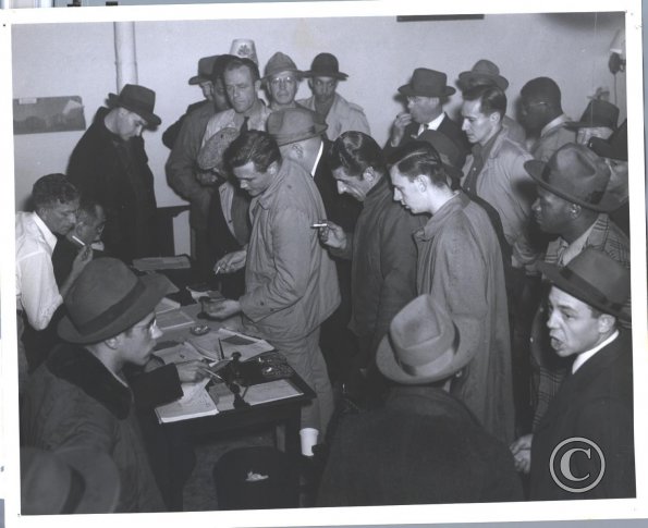 Committee for Maritime Unity (CMU) strike, 1946, photo by Mel Kirkwood 