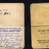 Lonnie Nelson collection: union cards, badges, photos 