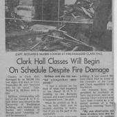 Clark Hall Classes Will Begin On Schedule Despite Fire Damage, The Seattle Times, 9/19/1968 pt. 1