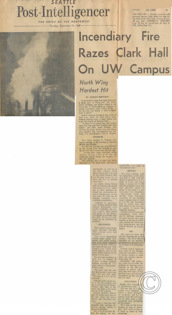 Clark Hall Fire 9/19/68