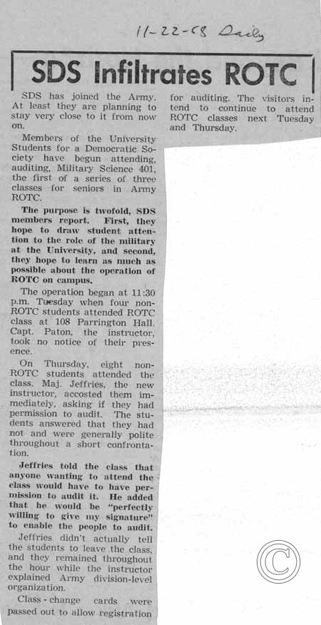 SDS Infiltrates ROTC, UW Daily, 11/22/1968.jpg