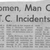 4 Women, Man Charged In ROTC Incidents At UW, 10/3/1969