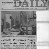 Female Protestors Stage Raid On Air Force ROTC, 10-1-69