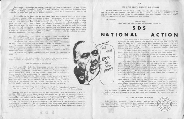 "Part Of The Solution" SDS leaflet, September 1969, pages 2-3