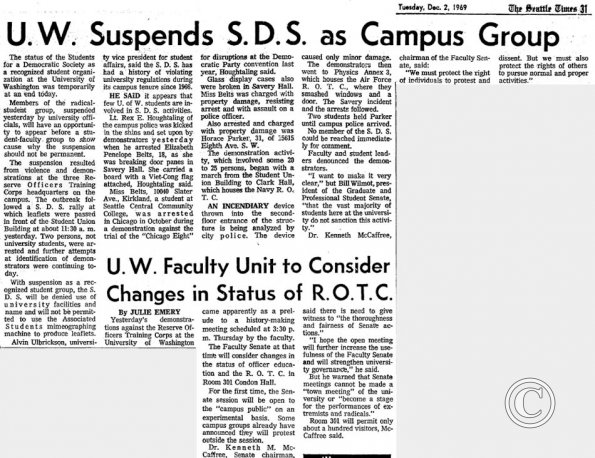SDS Seattle Times 12/2/1969