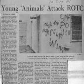 Young "Animals" Attack ROTC, 10/3/1969, Seattle PI