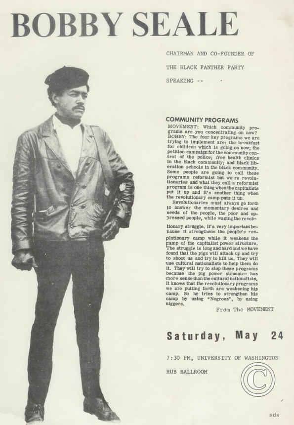 Bobby Seale at UW, May 1969