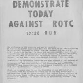 Demonstrate Today Against ROTC 3/6/1969 flyer