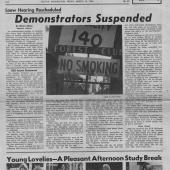 Demonstrators Suspended, Daily, 3/14/1969