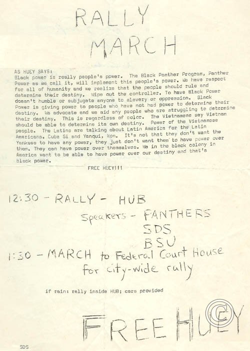 Free Huey rally and march leaflet, 5-1-69