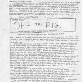 Free Huey Support The Panthers Flyer 4/30/69 pt. 1