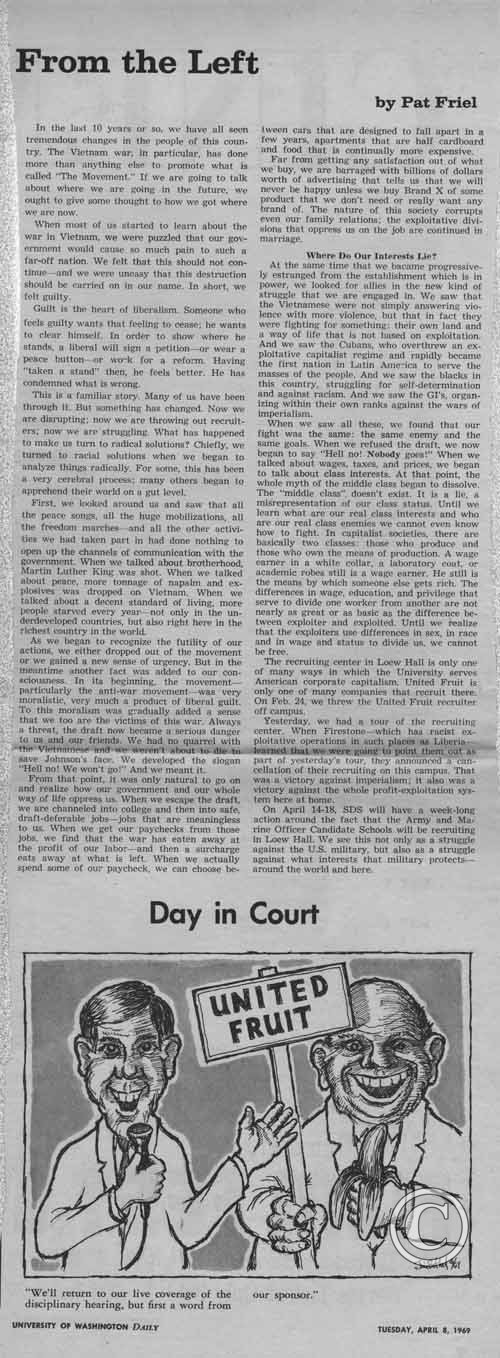 From the Left, 4/8/1969