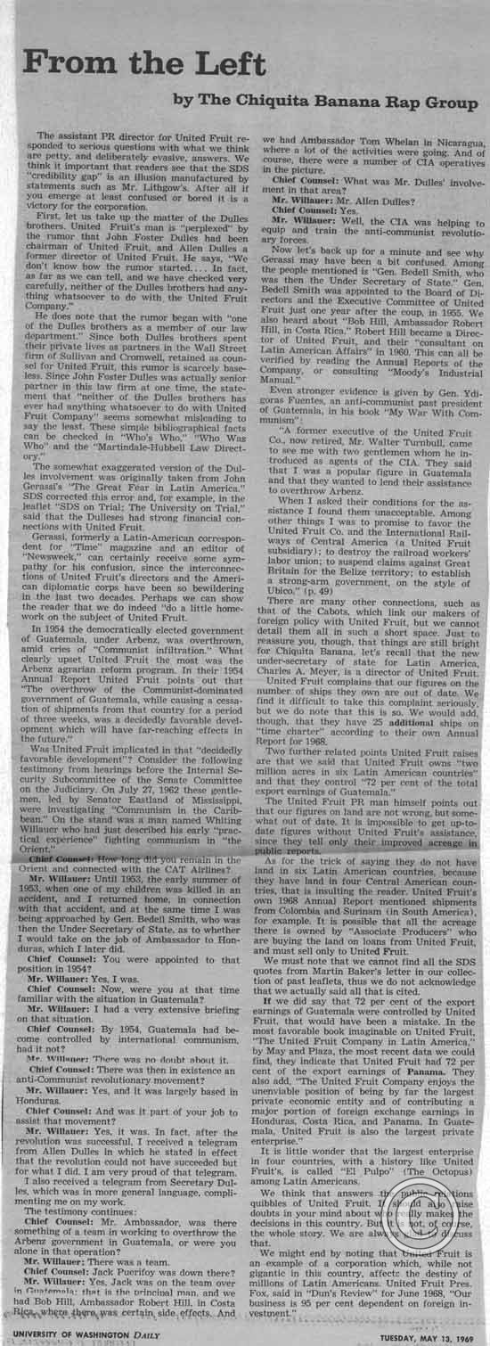 From the Left, Daily, 5/13/1969
