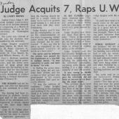 Judge Acquits 7, Raps UW. Seattle Times
