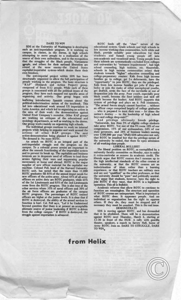 No More ROTC packet, 3/6/69 pt. 2