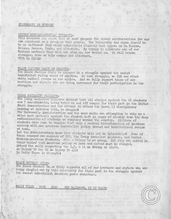 Rally Today Noon Quad, 4/4/1969 pt. 2
