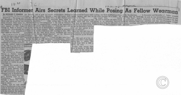 FBI Informer Airs Secrets Learned While Posing As Fellow Weatherman, 12/21/70 pt. 1