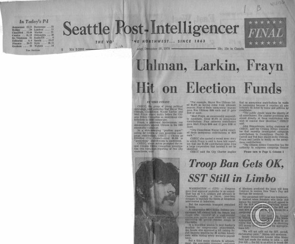 Seattle Post Intelligencer, 12/30/1970