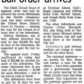 Conspiracy case bail order arrives. Seattle Times, 1/11/1971