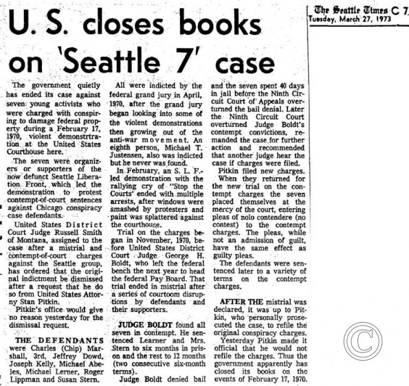 Seattle Times 3/27/1973