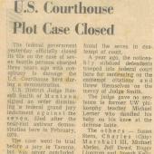 U.S. Courthouse plot case closed, Seattle P-I, 3/27/1973
