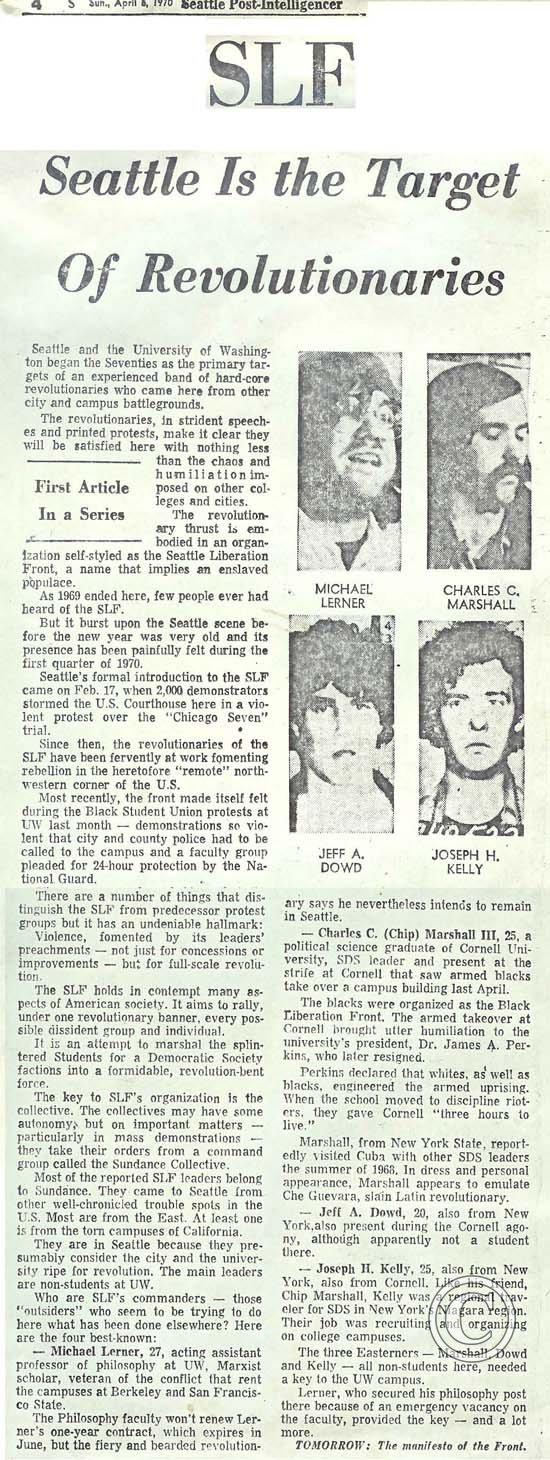 P-I series on SLF, part 1, April 5, 1970
