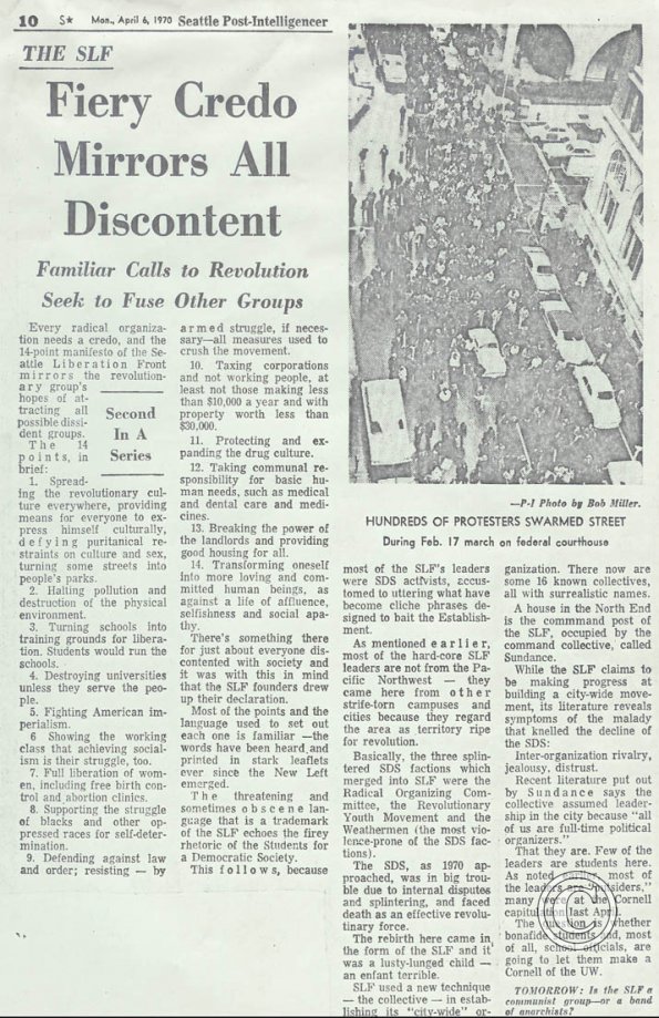 P-I series on SLF, part 2, April 6, 1970