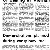 Demonstrations planned during conspiracy trial, Seattle Times 10/26/1970