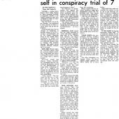 Judge refuses to disqualify self in conspiracy trial of 7, Seattle Times 11/7/1970