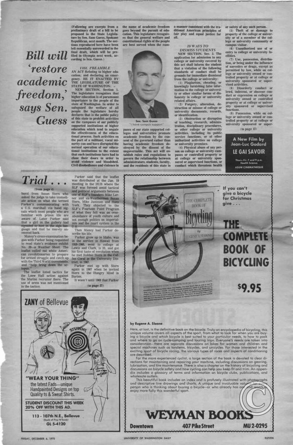 Gallery Antics, Informer Spice Trial, UW Daily, 12/4/1970 pt. 2