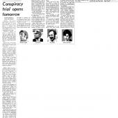 Conspiracy trial opens tomorrow. Seattle Times, Nov 22, 1970