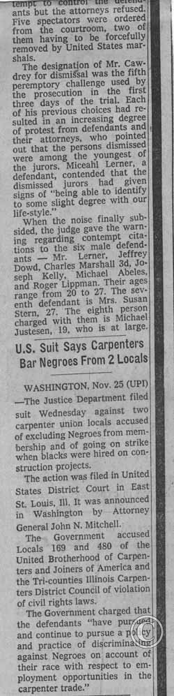 Seattle Trial Off To Heated Start, New York Times, 11/27/1970 pt. 2
