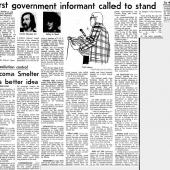 First government informant called to witness stand, Seattle Times, 12/9/1970
