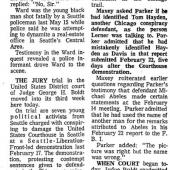 Informant tells of dynamite offer, Seattle Times, 12/9/1970