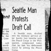 Seattle Man Protests Draft Call