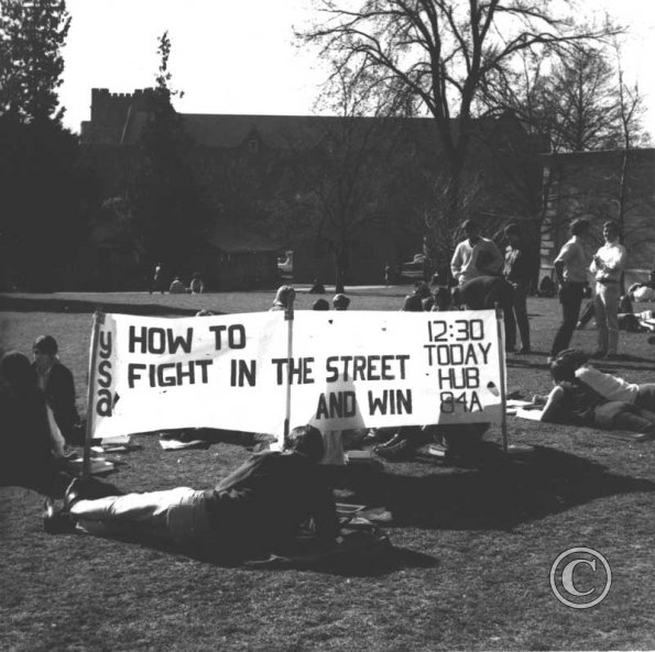 Young Socialist Alliance on campus, March 1970