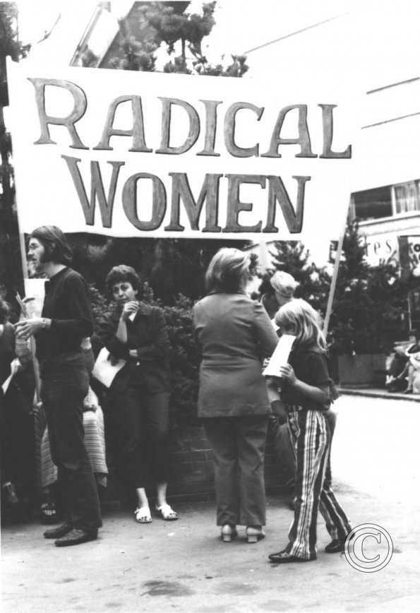 Radical Women banner at August 1971 rally