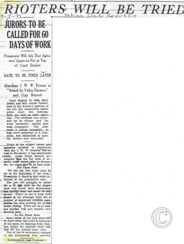 Yakima Daily Republic, September 2, 1933, pg. 1
