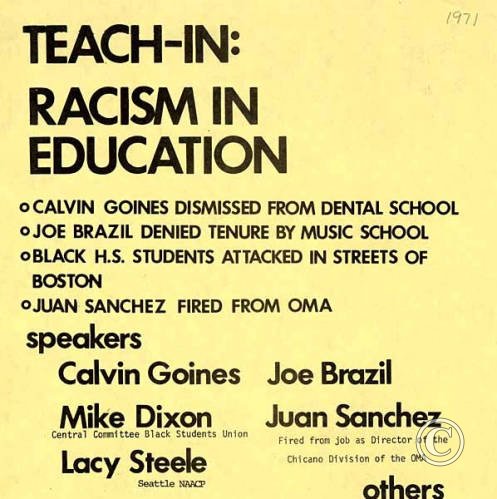 Teach-In: Racism, 1971. ASUW poster