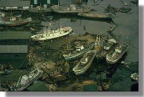 tsunami damage, niigata 1964