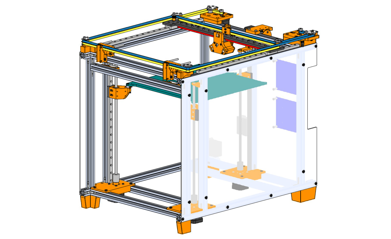 CAD representation of Jubilee machine