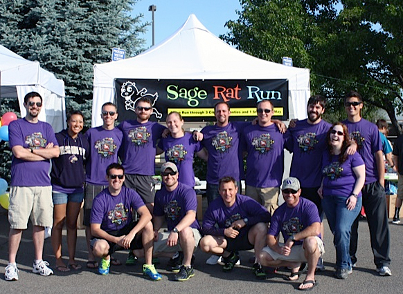 Students from MEDEX Yakima Classes 19 and 20 setting up for the annual Sage Rat Run Race in the morning.