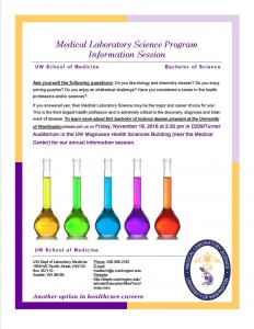 Medical Laboratory Science degree – Info session Friday, NOV. 18