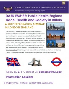 Dark Empire: Race, Health & Society in Britain – exploration seminar summer 2017