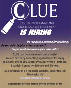 CLUE is hiring!