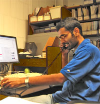 Dr. Naresh Kashyap calling a research colleague
