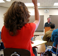 Student in Dr. Craig Rucker's class