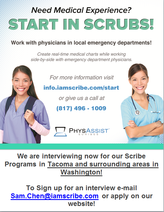 medical scribe near me part time